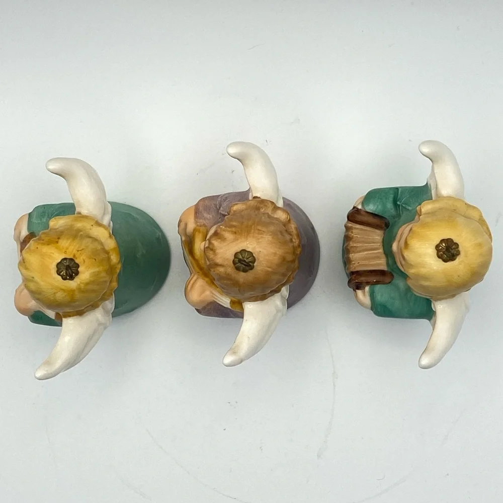 Goebel West Germany Angel Bells 1977 (2) & 1979 (1) Vintage Ceramic Collectible